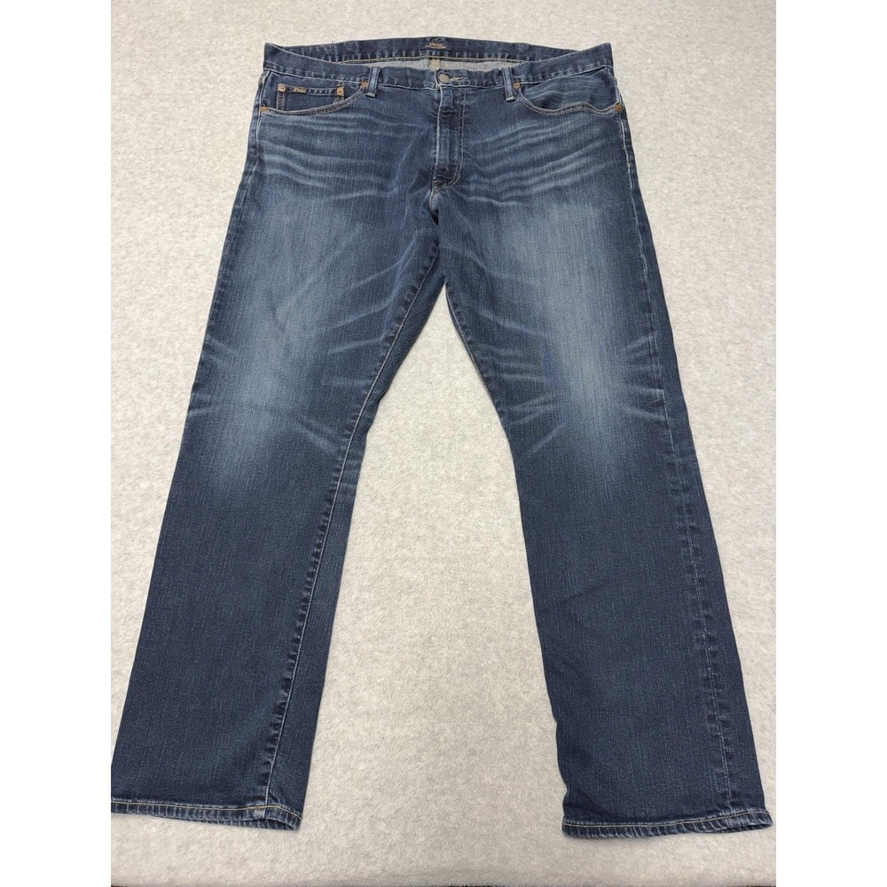 Polo Ralph Lauren Jeans Mens 38x30 Blue Hampton Relaxed Straight Stretch Denim